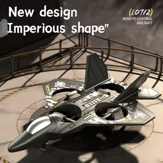 RC Jet Fighter Airplane – 2.4GHz Remote Control Stunt Plane with 360° Spins, LED Lights, Glider Jet Toy for Outdoor Flying Fun – Fighter Drone Toy Gift for Kids & Adults