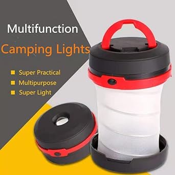 MSATECH (2Pack) Collapsible LED Camping Lantern Battery Operated(3AA Batteries)Camping Light Flashlight Portable Lamp Camping Accessories for Emergency Power Outage Hiking & Camping Tent Outdoor