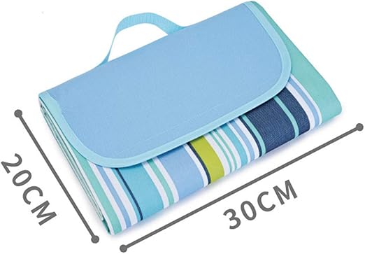 ECVV Amerteer Waterproof Foldable Outdoor Camping Mat Widen Picnic Mat Plaid Beach Blanket Baby Multiplayer Tourist Mat 145X180cm, Blue, Lnko9244_1