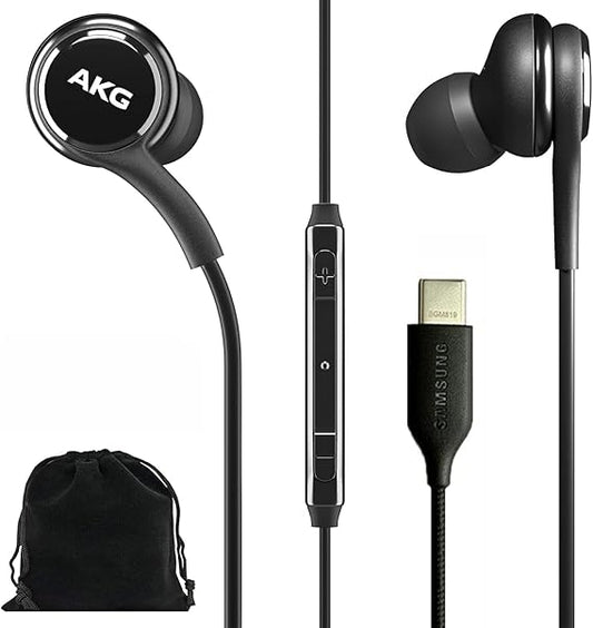 RS Traders Samsung AKG Earphones for Samsung Galaxy S23 S23 Ultra | S22 S22 Ultra | S21 S21 Ultra | S20 S20 Ultra, Note 10+ Original USB Type C in-Earbuds - Braided