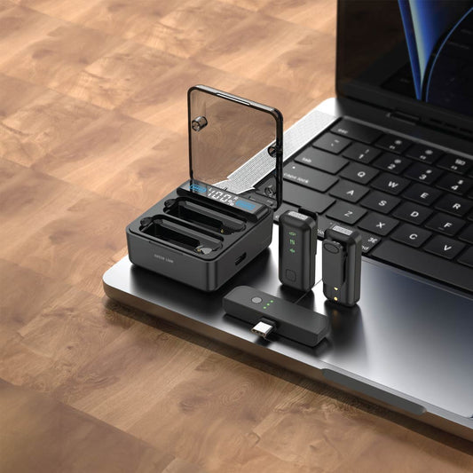 Green Lion 2 in 1 Microphone with Digital Display - Black