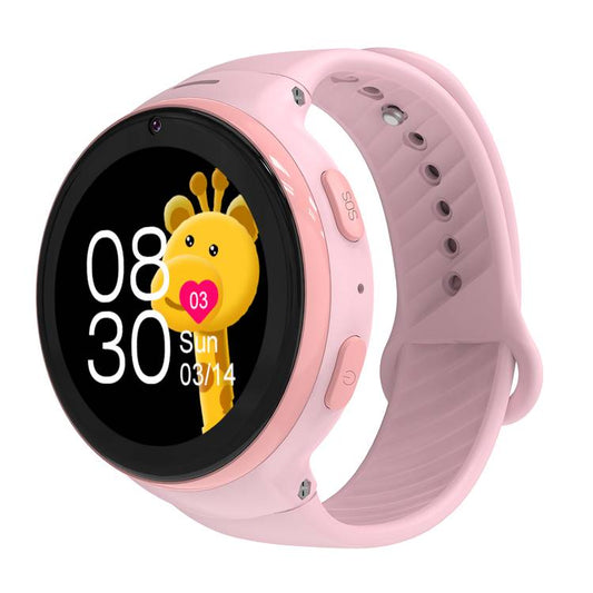 Porodo Kids 4G Smartwatch Android OS with WhatsApp, Video Calling, Nano Sim Slot, SOS Calling Feature, IP67 Water Resistant, 3 Hours Charging Time, 2 Days Working Time - Pink
