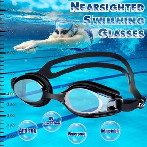Ogle Single Powered Prescription Swim Goggles – Anti-Fog UV Protection for shortsighted Kids, Adults & Youths, Myopia Swimming Goggles