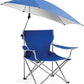COOLBABY Large Outdoor Leisure Folding Chair,Portable Fishing Folding Chairs with Detachable Umbrella,for Beach Patio Pool Park Outdoor Camping Chair