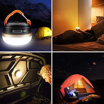 Camping Light Portable Camping Lantern USB Rechargeable Lamp Light 4 Modes Work Light Outdoor Waterproof Tent Light for Power Outages Home Shed and Camping Adventures