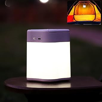 Camping Light Portable Camping Lantern USB Rechargeable Lamp Light 4 Modes Work Light Outdoor Waterproof Tent Light for Power Outages Home Shed and Camping Adventures