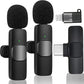 MMG Professional Wireless Lavalier Microphone (2 Pcs) | Ideal for USB-C, IPhone, Smartphones, IPads and Macs with USB-C port, Android devices, laptops with USB-C Port | Auto Noise Reduction