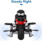 2-in-1 Flying RC Motorcycle with Camera, Drone – Remote Control Stunt Bike with LED Lights, 360° Spins, Land & Air Modes, HD Camera Option (Blue/Orange)
